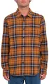 Volcom Caden Plaid LS Chestnut Brown - L