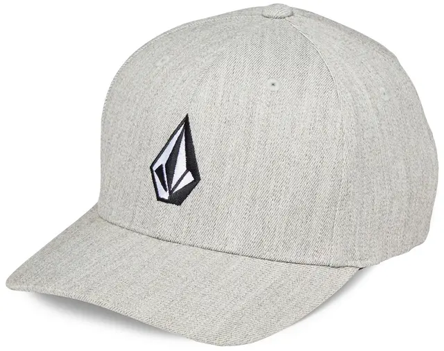 Volcom Full Stone Hthr Flexfit Hat Grey Vintage - L/XL 