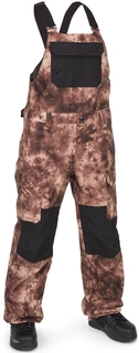 Volcom Creston 3D Stretch Bib Overall Pink Salt Wash