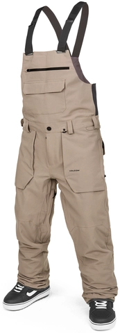 Volcom Roan Bib Overall Chestnut Brown