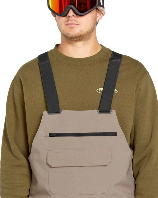 Volcom Roan Bib Overall Chestnut Brown - L 