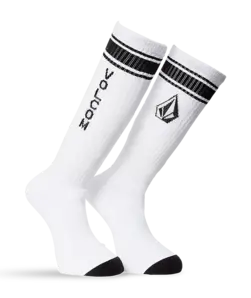 Volcom High Stripe Sock Pr White - One Size