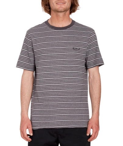 Volcom Static Stripe Crew SS Black