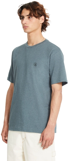 Volcom Circle Blanks Heathered SS Tee Dark Slate - L 