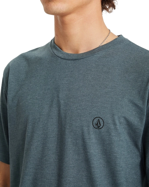 Volcom Circle Blanks Heathered SS Tee Dark Slate - L 