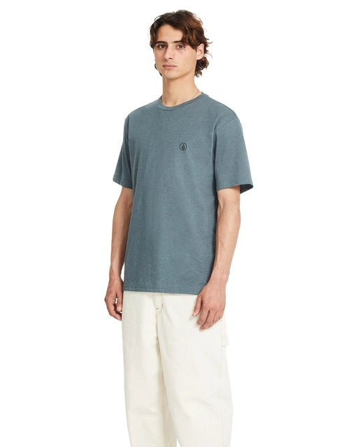 Volcom Circle Blanks Heathered SS Tee Dark Slate - L 