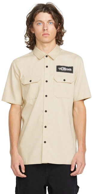 Volcom Ent SS Pale Khaki - L 