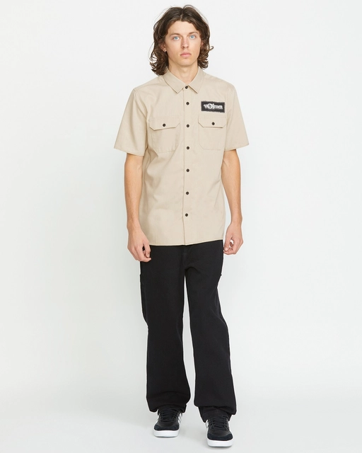 Volcom Ent SS Pale Khaki - L 