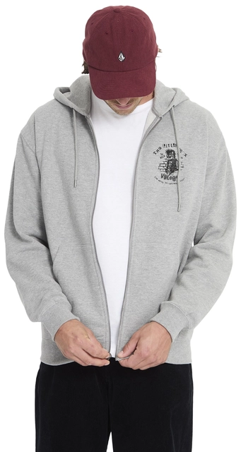 Volcom Catastrophy Zip Heather Grey - L 