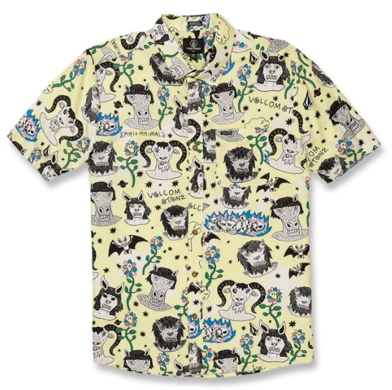 Volcom Surf Vitals Ozzy Woven Glimmer Yellow - M 